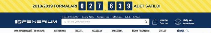 Fenerbahçe formaları internet sayacında