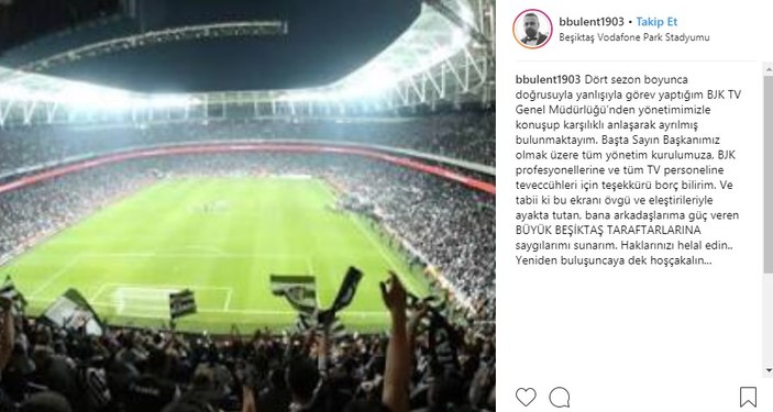 Bülent Ülgen BJK TV'den ayrıldı