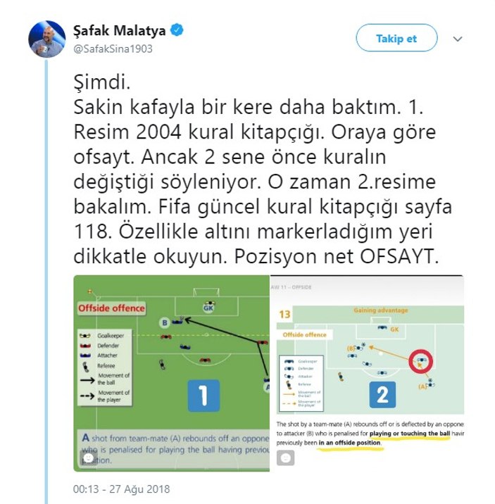 Beşiktaş'ın yediği ilk golde neden ofsayt verilmedi