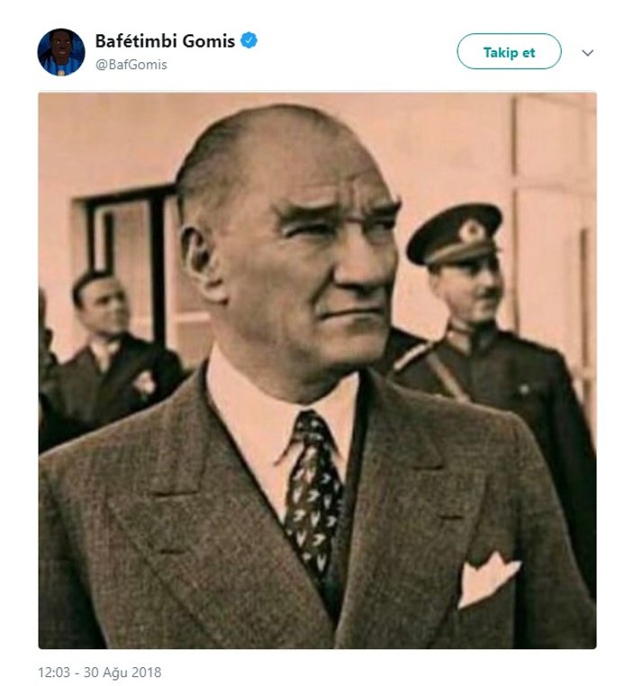 Gomis'ten Atatürk paylaşımı