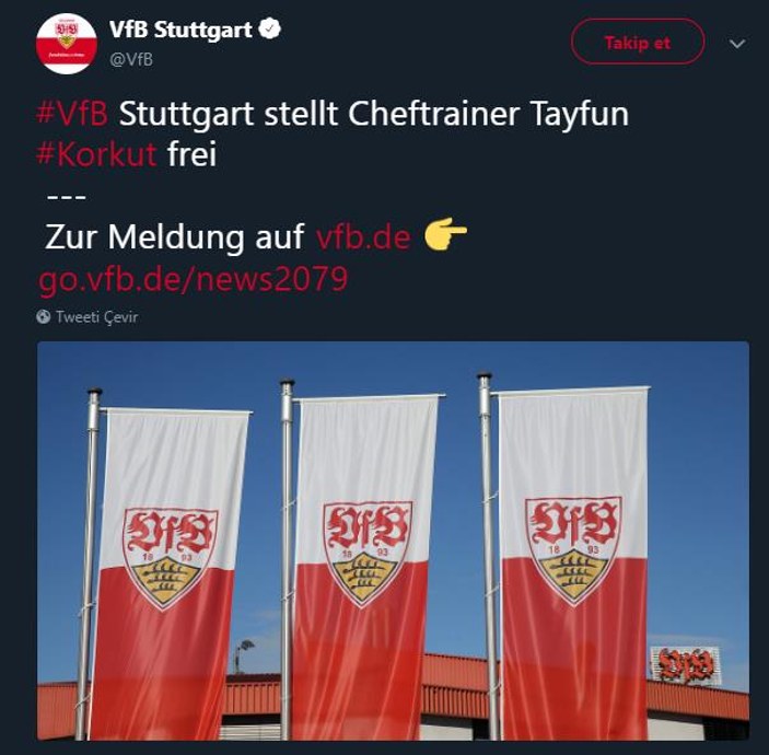 Stuttgart Tayfun Korkut'la yollarını ayırdı