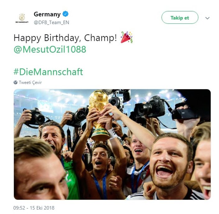 Almanlar Mesut'un doğum gününü kutladı