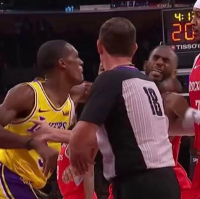 Lakers-Houstan maçında kavga çıktı