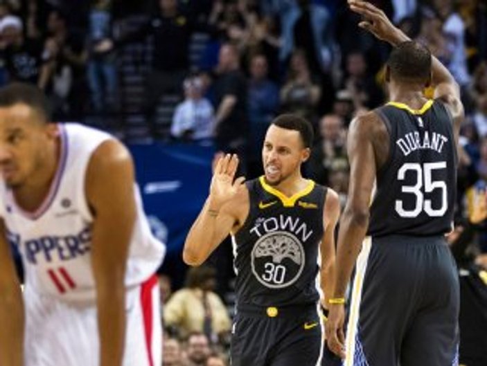 Curry-Durant 77 sayı attı, Warriors kazandı