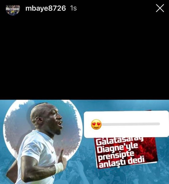 Mbaye Diagne'den Galatasaray paylaşımı