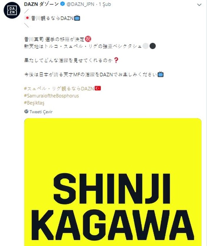 Japon kanalı Beşiktaş'ın maçlarını yayınlayacak