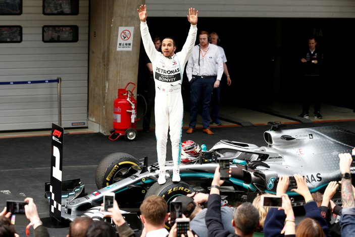 Formula 1'de 1000. yarışın kazananı Hamilton