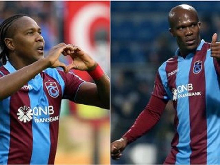 Trabzonspor'un golcü ikilisi Rodallega-Nwakaeme