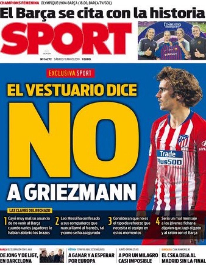 Barcelonalı futbolculardan Griezmann'a veto