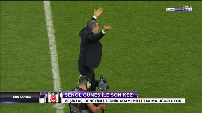 Şenol Güneş Beşiktaş'a üçlü çektirerek veda etti