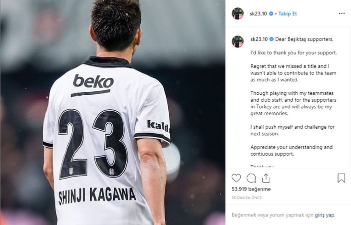 Kagawa Beşiktaş ile yollarını ayırdı