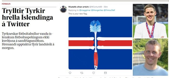 İzlanda basını Türk kullanıcının paylaşımını manşet yaptı