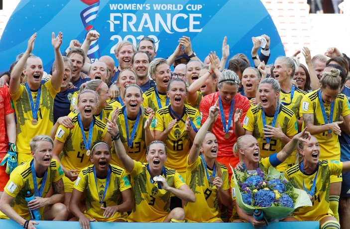 İsveç kadın futbol takımı dünya üçüncüsü