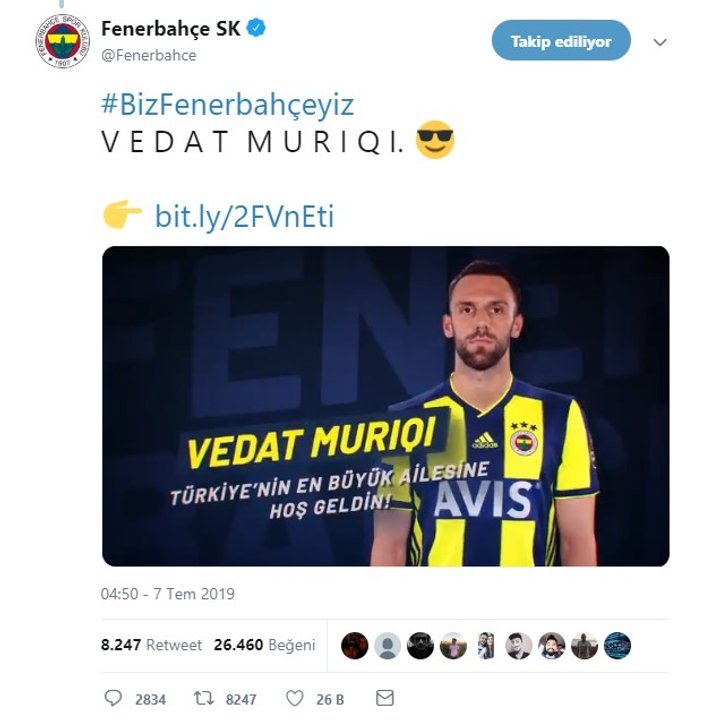 Vedat Muriç Fenerbahçe'de