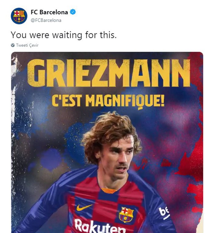 Griezmann resmen Barcelona'da