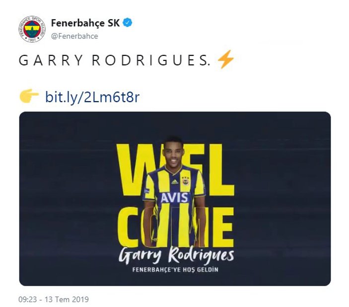 Rodrigues resmen Fenerbahçe'de