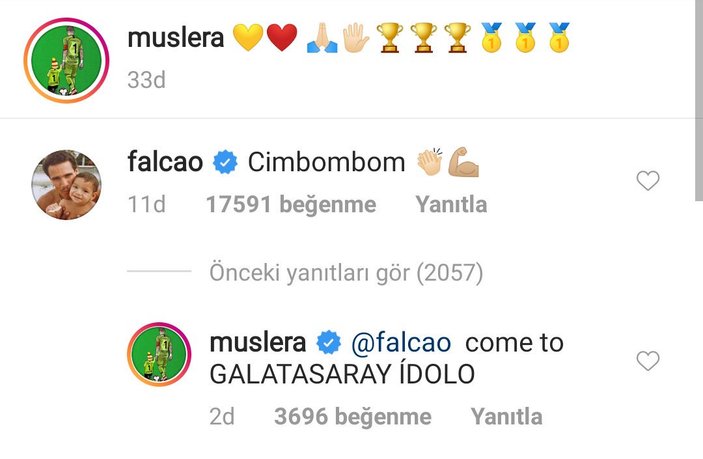 Falcao'nun son paylaşımı: Cimbombom