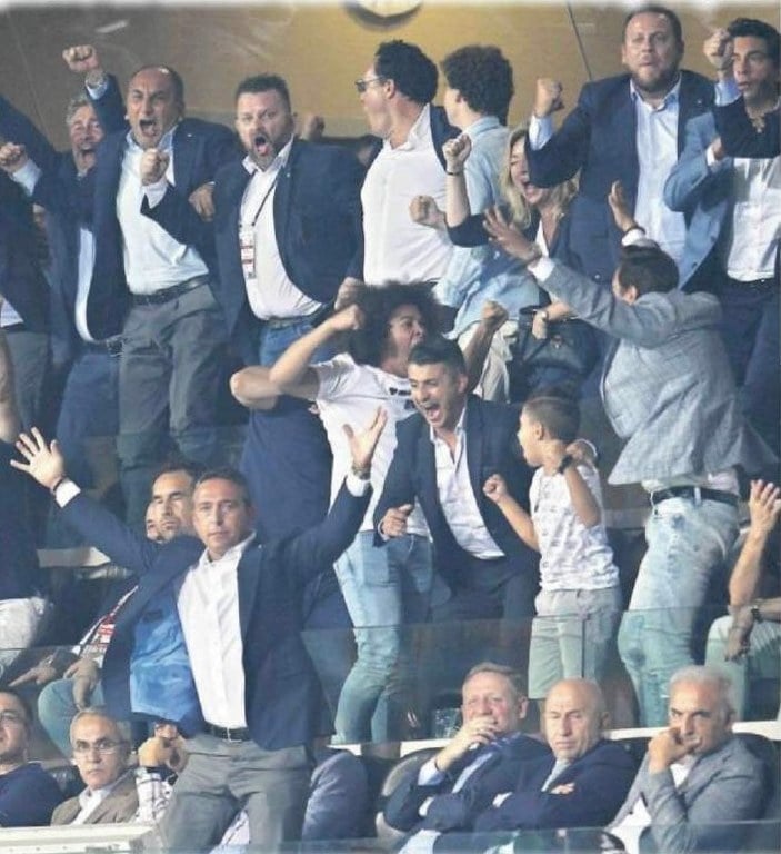 Dirar'ın golü sonrası Ali Koç'un sevinci