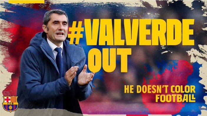 Barcelona yenildi Valverde topa tutuldu