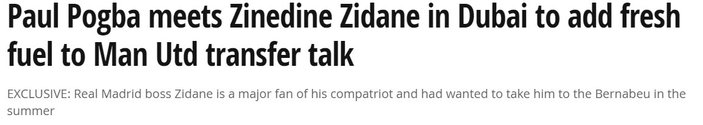 Zidane ile Pogba'nın transfer görüşmesi