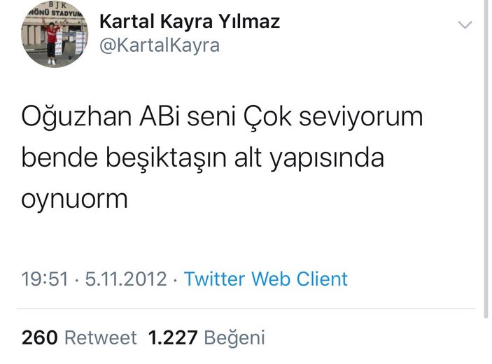 Kartal'ın 7 yıl önce attığı tweet gerçekleşti