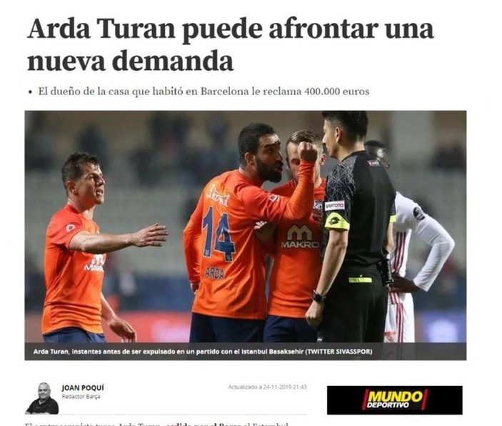 Barcelona'daki ev sahibi Arda Turan'a dava açacak