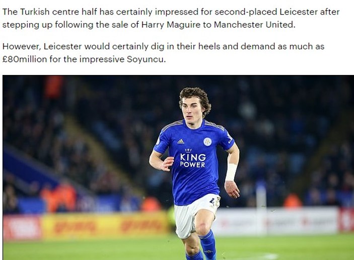 Leicester City, Çağlar'ın fiyatını belirledi