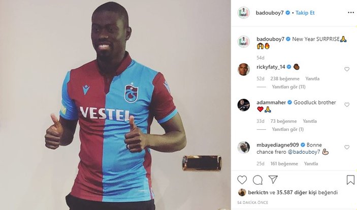 Trabzonspor, Ndiaye'yi açıkladı