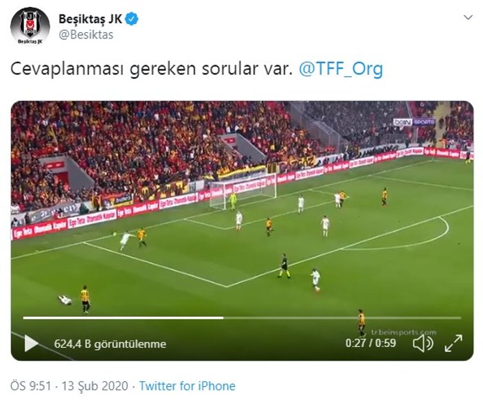 Beşiktaş 'o anın' videosunu yayınladı