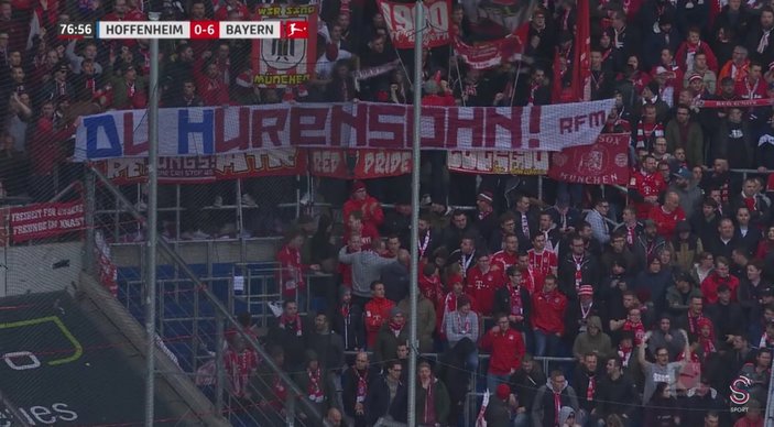 Hoffenheim-Bayern Münih maçında görülmemiş protesto