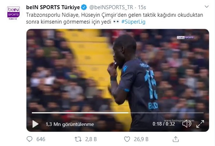 Trabzonspor'da Ndiaye'den ilginç görüntü