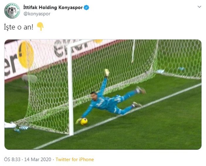 Konyaspor'dan hakeme gol göndermeli paylaşım