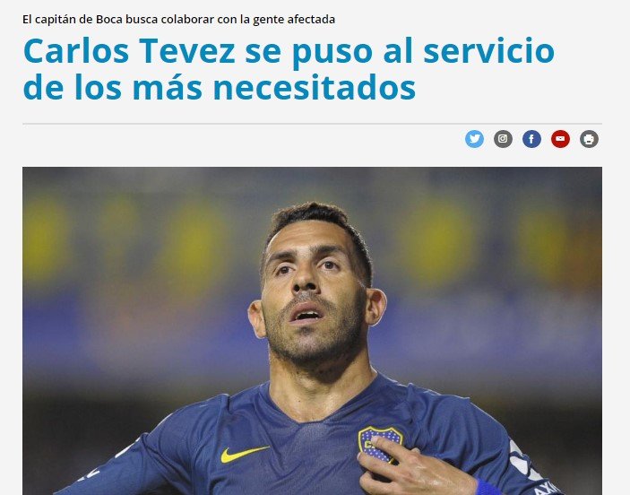 Carlos Tevez: Futbolcular olarak yardıma hazırız