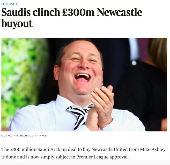 Newcastle United, Araplara satıldı