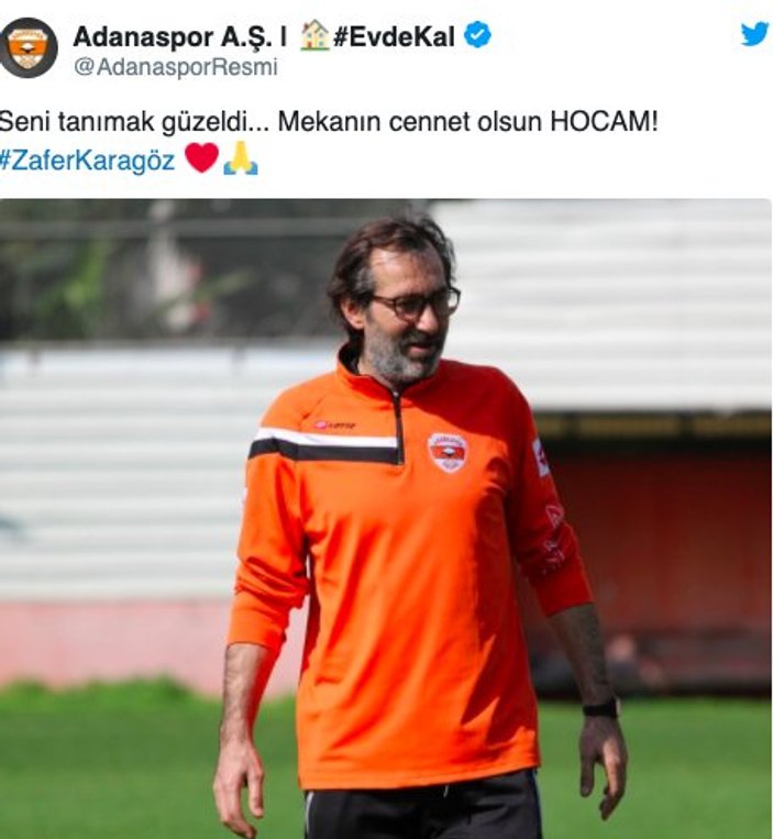 Adanaspor yardımcı antrenörü Zafer Karagöz vefat etti