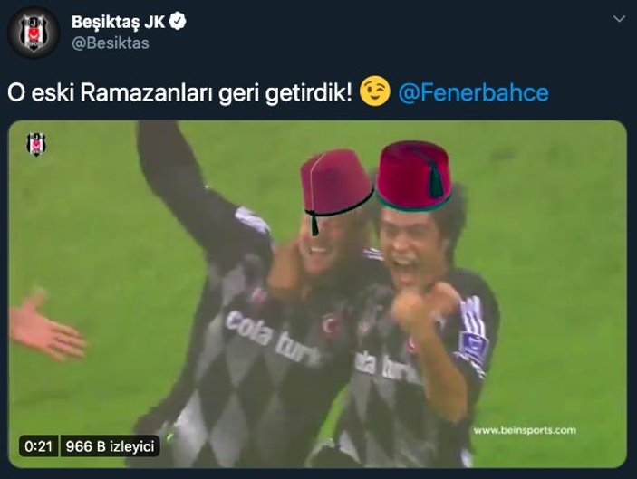 Beşiktaş'ın iftar göndermesine F.Bahçe'den sahurlu cevap