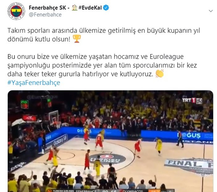 Fenerbahçe: Ülkemize getirilen en büyük kupa