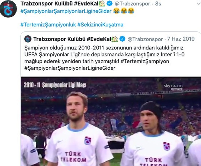 Fenerbahçe ve Trabzonspor'dan 2010-2011 paylaşımları