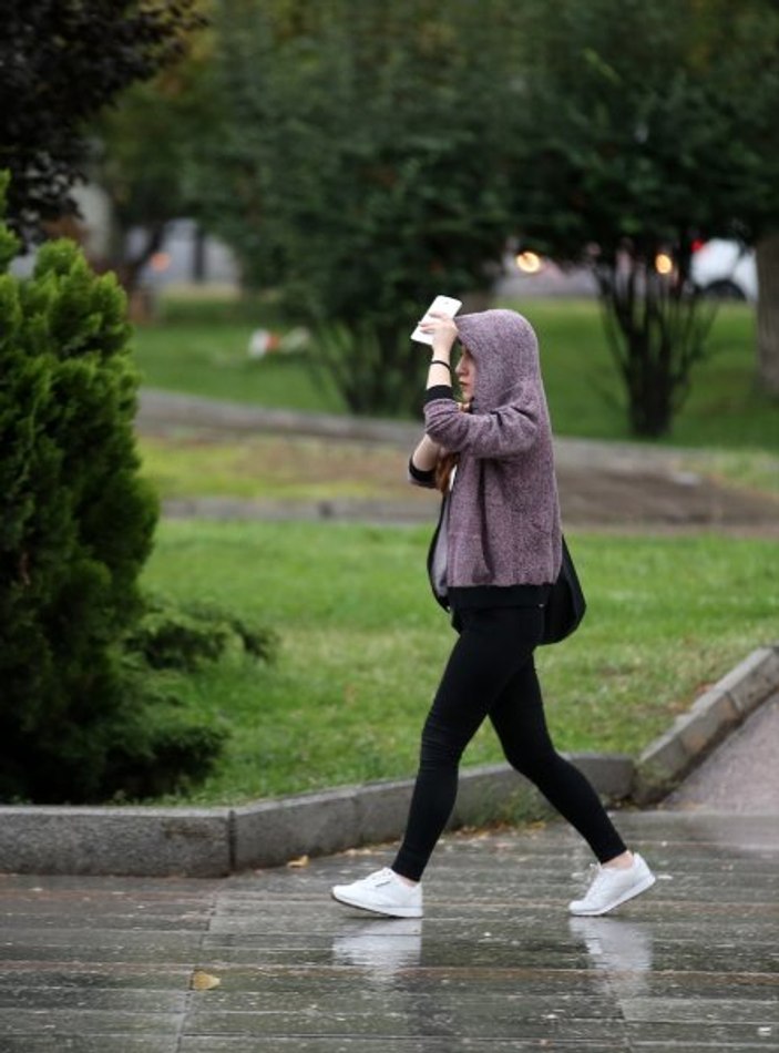 Başkentten yağmur manzaraları 