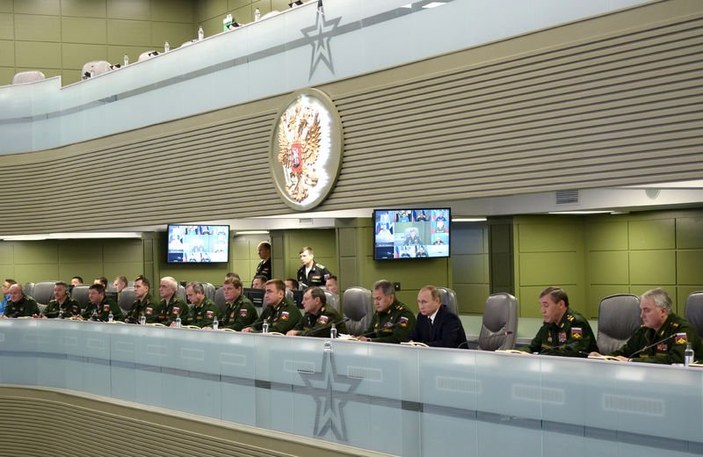 Rusya'nın Ulusal Savunma Kontrol Merkezi'nden görüntüler