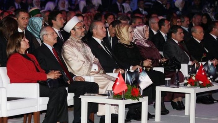 Bahçeli Kılıçdaroğlu ve Erdoğan Kutlu Doğum'da buluştu
