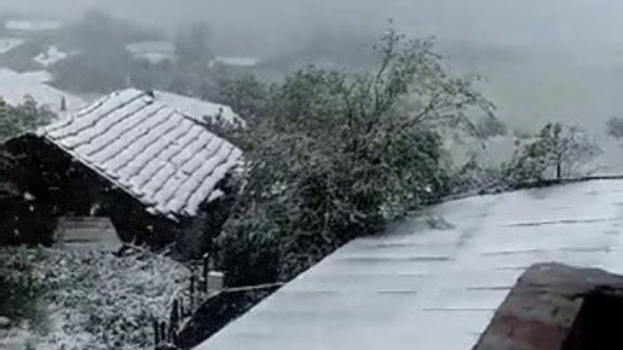 Karabük'te mayıs ayında kar yağdı