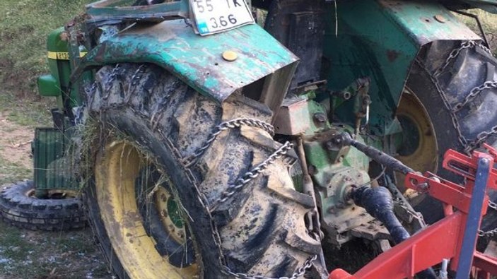 Samsun'da devrilen traktörde 1 kişi hayatını kaybetti