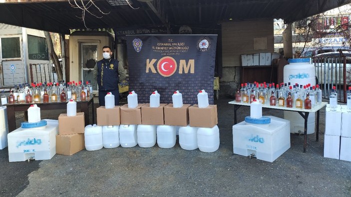 İstanbul’da 1.5 ton kaçak içki ele geçirildi