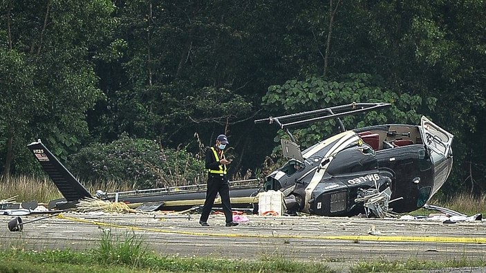 Malezya’da helikopter düştü: 5 yaralı