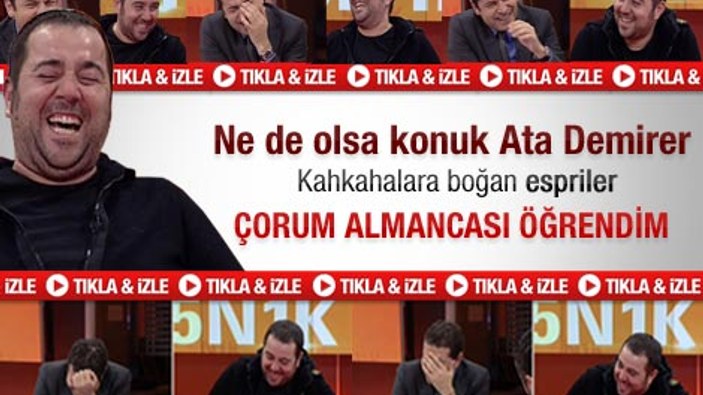 Ata Demirer Cüneyt Özdemir'i gülme krizine soktu - Video