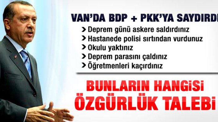 Başbakan Erdoğan'ın Van'daki konuşması