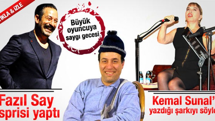 Kemal Sunal gecesine Cem Yılmaz ve Sezen Aksu damgası