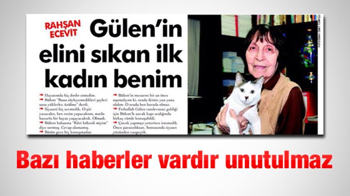 Rahşan Ecevit'in Fethullah Gülen anısı