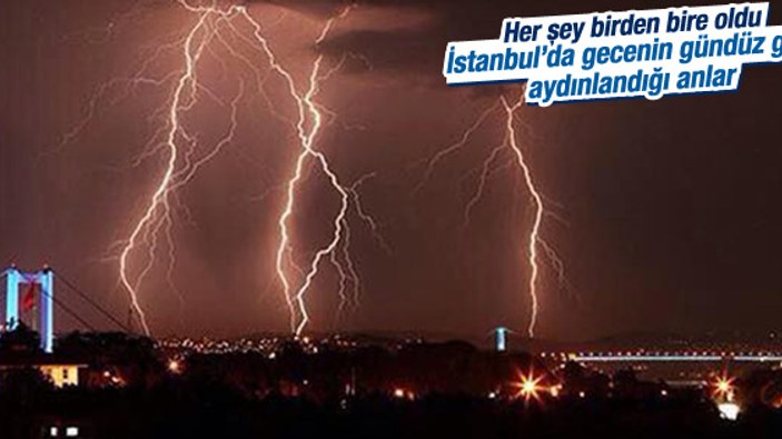 İstanbul'da fırtına başladı
